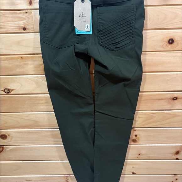 Prana Olive Green Pants with Decorative Button - Picture 3 of 3